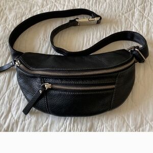 Danier Black Leather Crossbody Bag
